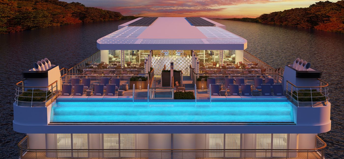 Image: The Viking Mississippi features an infinity plunge pool at the aft. (Viking)