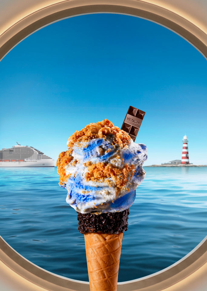 The new "Crunchy Waves" gelato flavor The new "Crunchy Waves" gelato flavor