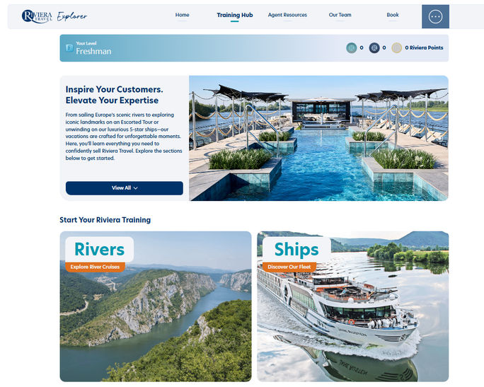 The new Riviera Explorer training platform