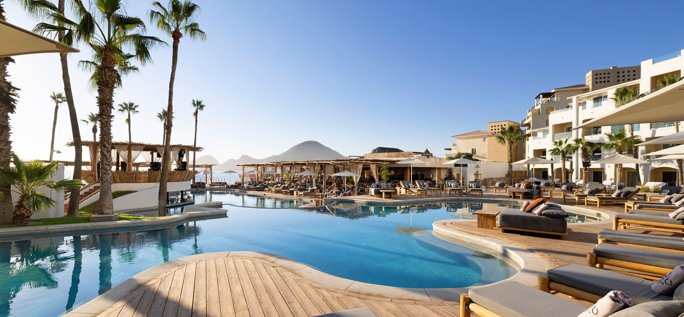 Image: The pool at ME Cabo, the first ME by Melia property in Mexico. (photo via Melia Hotels International) (Photo Credit: (photo via Melia Hotels International))