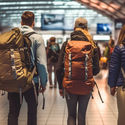 Young travelers preparing for a journey.