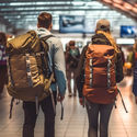 Young travelers preparing for a journey.