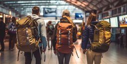 Young travelers preparing for a journey.