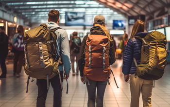 Young travelers preparing for a journey.