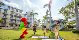 Sesame Street Sunrise Yoga at Beaches Resorts. 