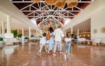 A family arrives at the Wyndham Alltra Punta Cana