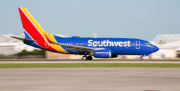 Southwest plane taking off