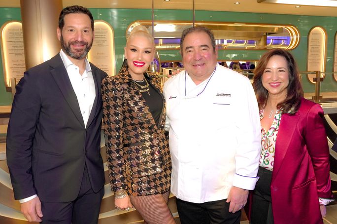Emeril Lagasse, Carnival's Chief Culinary Officer, celebrates the opening of a third Emeril's Bistro with Gwen Stefani, Christine Duffy and Josh Weinstein. Emeril Lagasse, Carnival's Chief Culinary Officer, celebrates the opening of a third Emeril's Bistro with Gwen Stefani, Christine Duffy and Josh Weinstein.