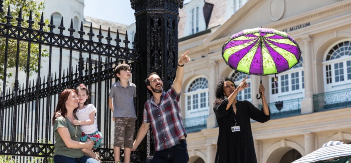 Image: Family visiting New Orleans (Photo Credit: New Orleans & Company/Zack Smith)