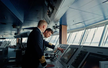Bridge of a Holland America Cruise Ship