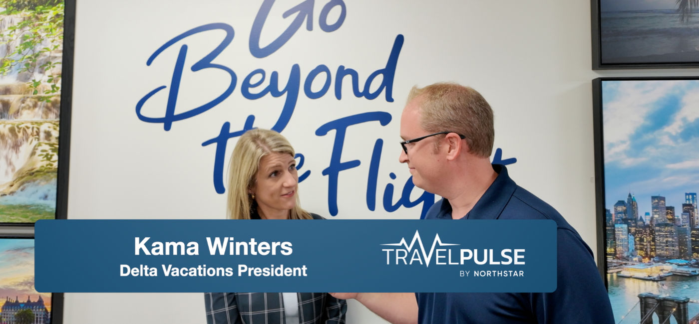 Photo: Delta Vacations President Kama Winters discusses what's new (Photo Credit: Eric Bowman)