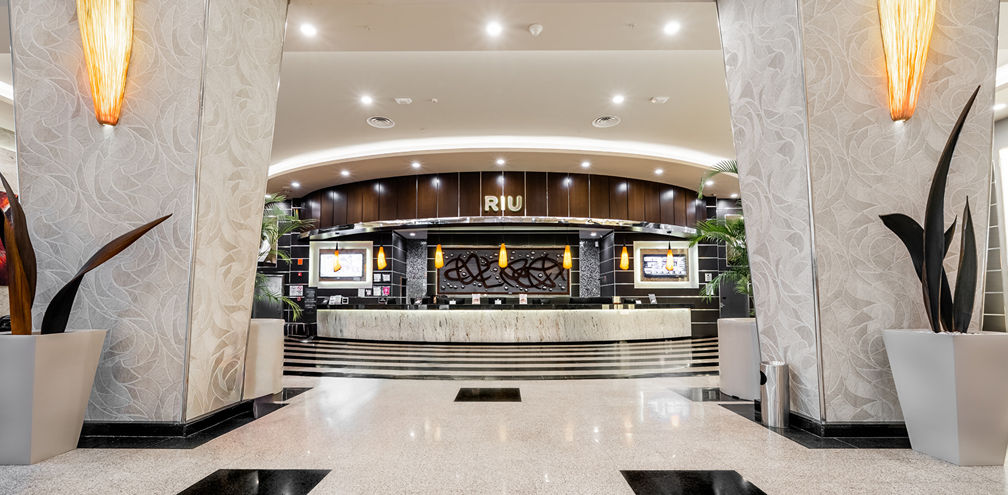 Lobby at the Riu Plaza Panama Hotel