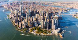 Aerial view of Manhattan in New York City