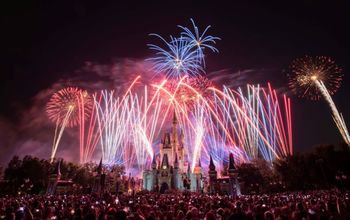 Fourth of July fireworks over the Magic Kingdom