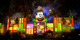 "Jingle Bell, Jingle BAM!" nighttime spectacular at the Disney Jollywood Nights event.