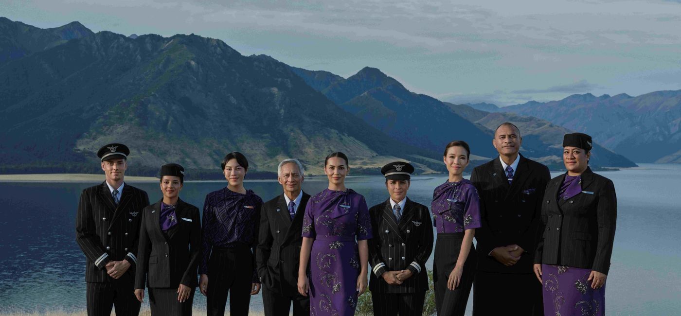 Image: A group of Air New Zealand crew in the airline's new uniforms (Photo Credit: Courtesy Air New Zealand)