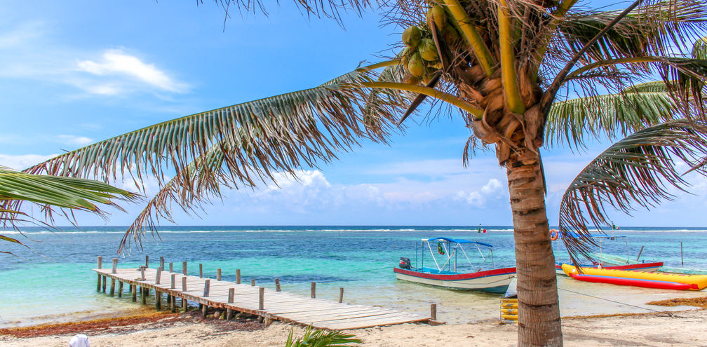 Mahahual, Mexico, beach in Mahahual, Caribbean ocean, Mexican Caribbean