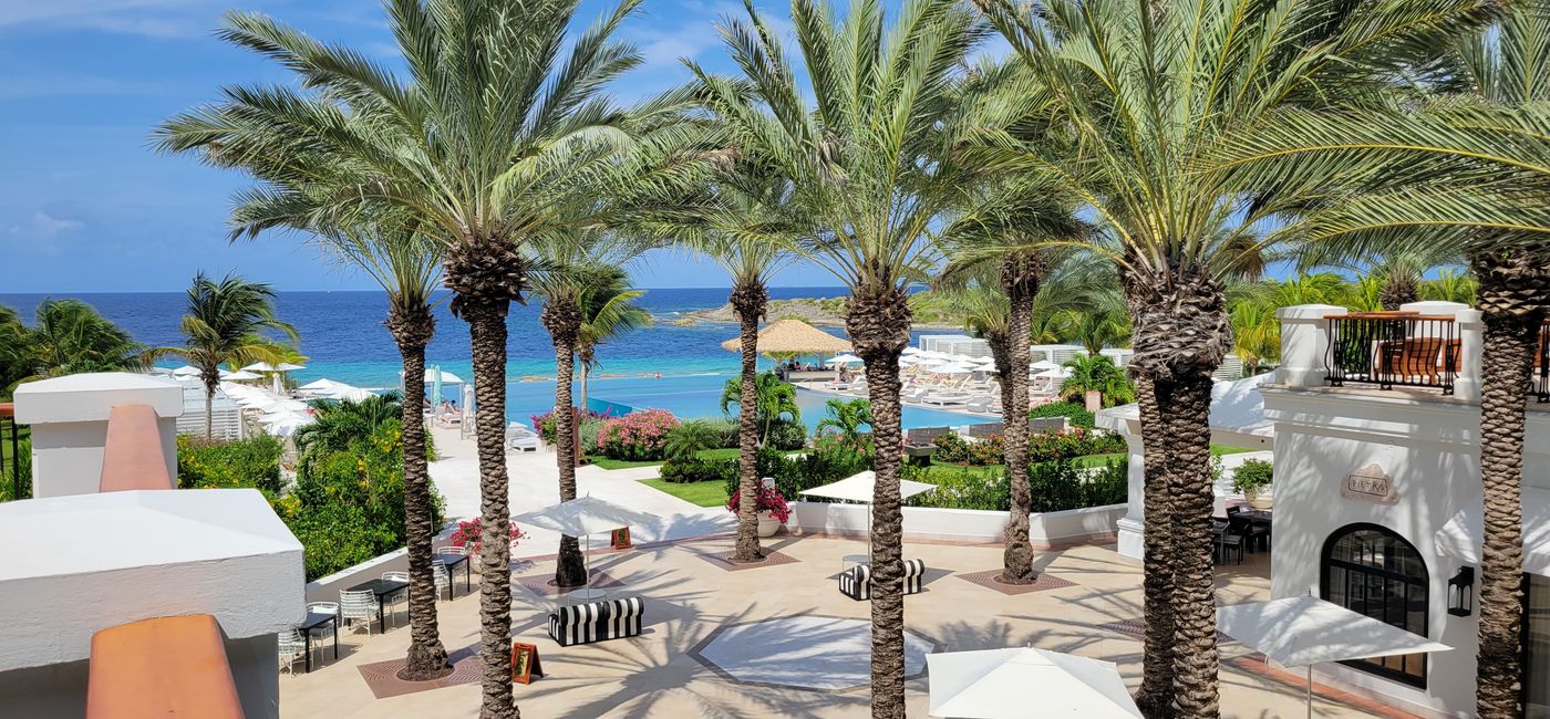 Image: Caption: Cura?ao visitor arrivals were sharply higher in 2024. At the Sandals Royal Curacao resort. (Photo by Brian Major)