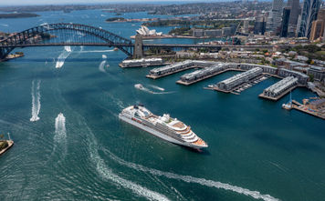 The Seabourn Quest sailing in Australia.
