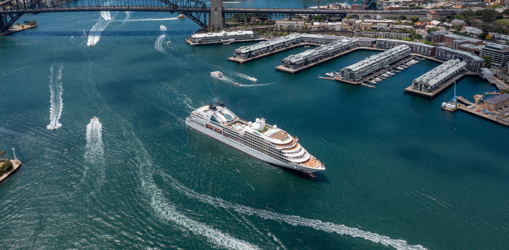 The Seabourn Quest sailing in Australia.