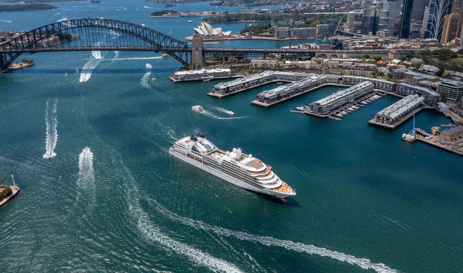 The Seabourn Quest sailing in Australia.