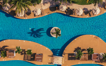 An aerial view of the Iberostar Selection Riviera Cancun