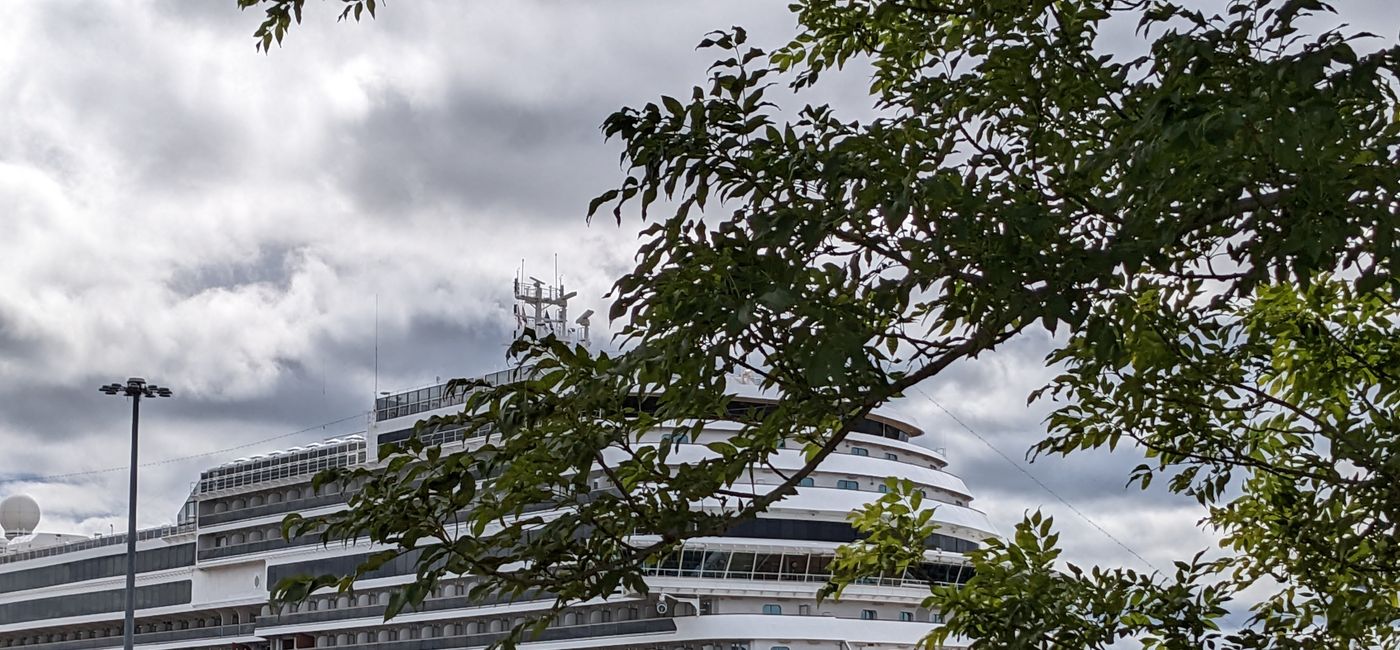 Image: Nieuw Statendam at port (Photo via Susan Young)