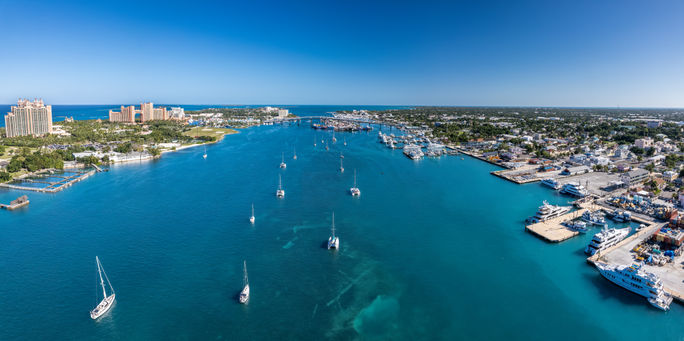 Aerial view of Nassau and Paradise Island Aerial view of Nassau and Paradise Island
