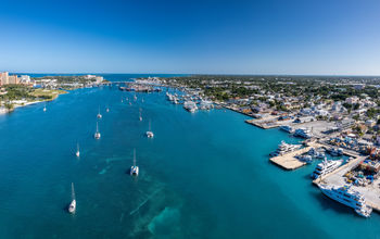 Aerial view of Nassau and Paradise Island