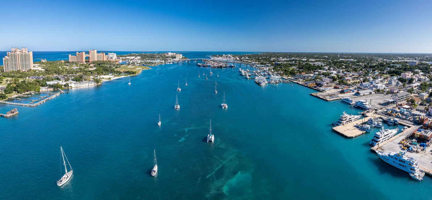 Image: Aerial view of Nassau and Paradise Island (Photo Credit: Courtesy AdobeStock)