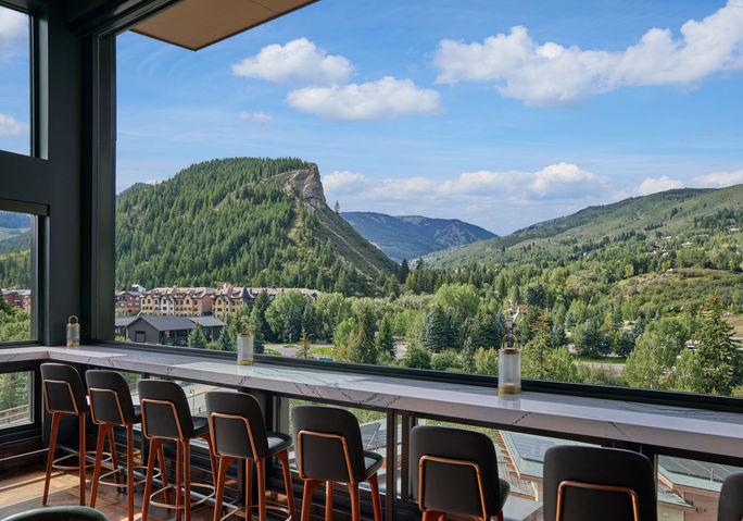 Enjoy panoramic views of the mountains from the newly opened Lookout Bar Enjoy panoramic views of the mountains from the newly opened Lookout Bar