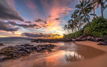 Sunset from Maui, Hawaii.