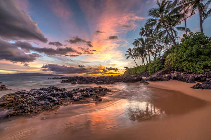 Sunset from Maui, Hawaii.