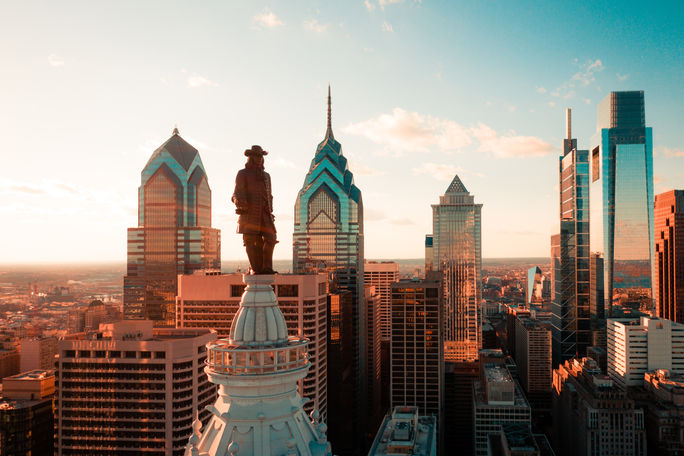 The Philadelphia skyline