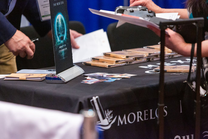 Das mexikanische karibische Tourismus -Board trifft sich mit Hunderten von Beratern im Las Vegas Travel Agent Forum Ausstellungsboden Das mexikanische karibische Tourismus -Board trifft sich mit Hunderten von Beratern im Las Vegas Travel Agent Forum Ausstellungsboden
