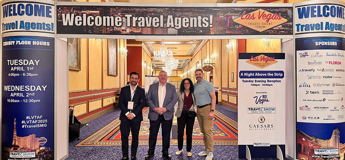 Image: The Mexican Caribbean Tourism Board meets with leadership of the Travel Show Marketing Group. Pictured: Andres Martinez, CEO Mexican Caribbean Tourism Board, Jim Cloonan, President Travel Show Marketing Group, Jennifer Fernan (Photo Credit: Mexican Caribbean Tourism Board)