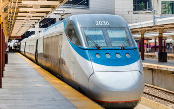 Amtrak Acela Express Train at Boston&#39;s South Station