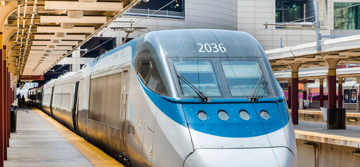 Image: Amtrak Acela Express Train at Boston's South Station. (photo via drnadig/iStock Unreleased)