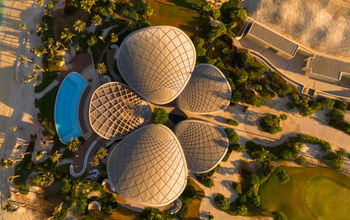 Designed to blend in with the environment, the Shura Links Clubhouse is also a LEED Platinum certified structure.