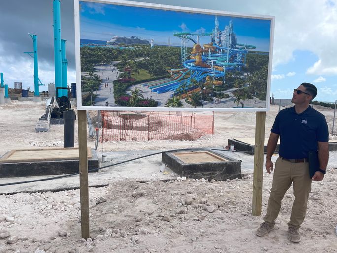 Chris Doval shares an update on the new Great Tides Waterpark being built at Great Stirrup Cay