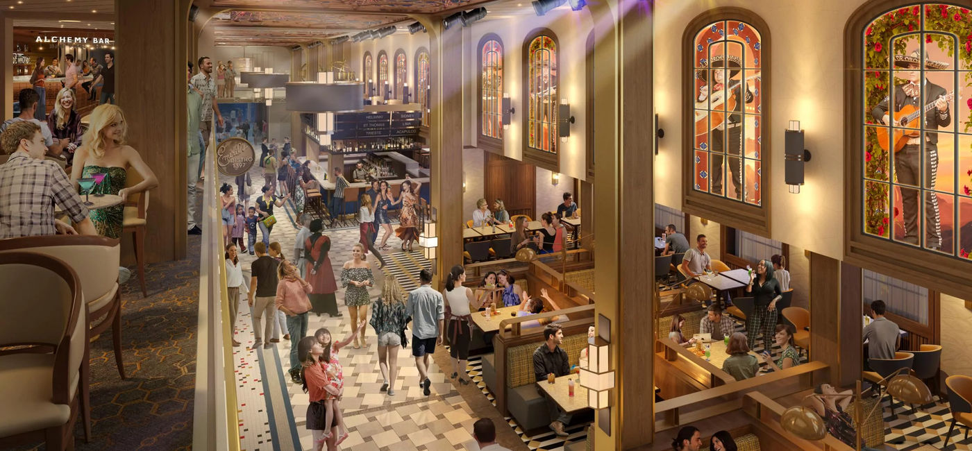 Image: Carnival Celebration will feature an all-new area called The Gateway that spans two decks. (photo courtesy of Carnival Cruise Line)
