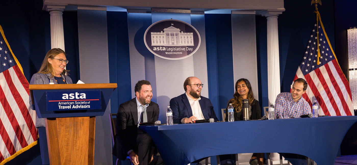 Image: Jessica Klement speaks from the podium at ASTA's 2025 Legislative Day in Washington, DC. (Photo Credit: ASTA)