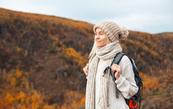 Middle Age Woman Hiking