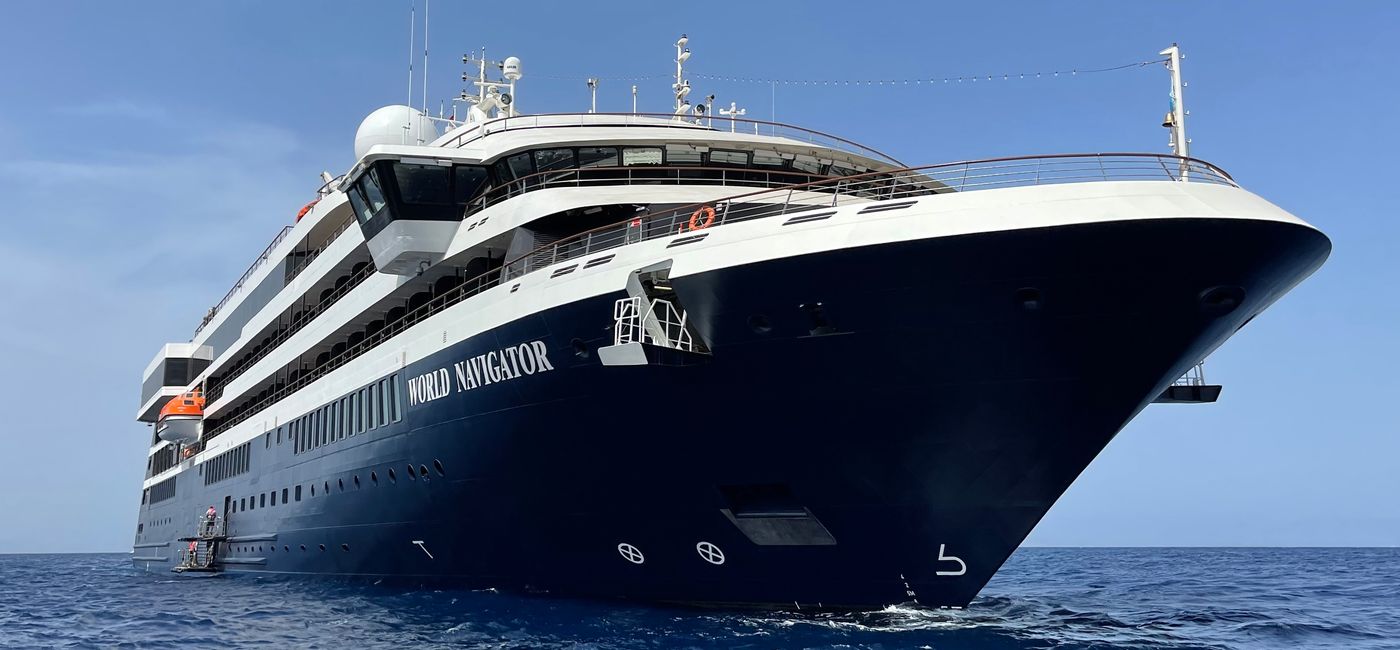 Image: World Navigator exterior. (photo via Atlas Ocean Voyages Media) (Photo Credit: Atlas Ocean Voyages)