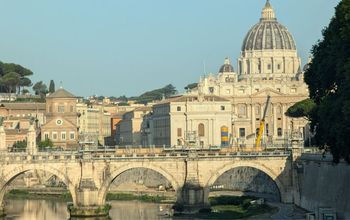 Rome St Peter's river view