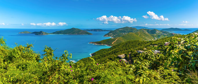 View from Tortola in the British Virgin Islands View from Tortola in the British Virgin Islands