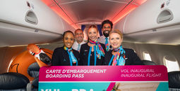 BermudAir crew onboard the inaugural Bermuda-Montreal service