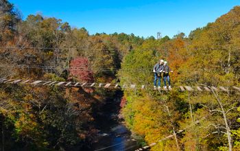 Historic Banning Mills, adventure resort, atlanta georgia, glamping, rustic lodges, cabins, treehouse, fall, autumn, foliage, nature, getaway, zipline, hiking, hike