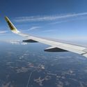 Spirit Airlines plane over Georgia