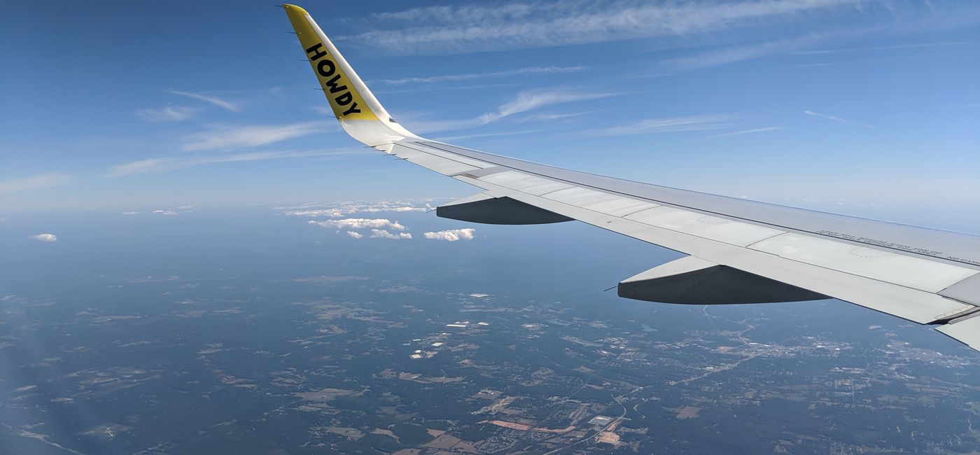 Image: Spirit Airlines plane over Georgia. (Photo by Eric Bowman)